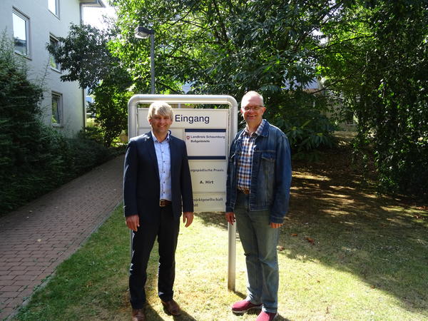 Jörn Bargfrede (Vertrieb, GovConnect) und Andreas Brungart (Bußgeldstelle, Landkreis Schaumburg)