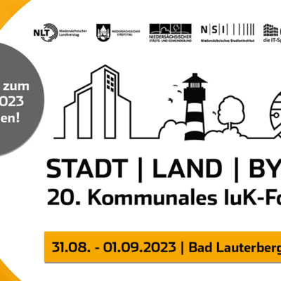 Einladungsbild für "Stadt | Land | Bytes - Das 20. Kommunale IuK-Forum".