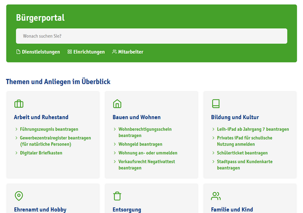 B&uuml;rgerportal der Stadt G&uuml;tersloh